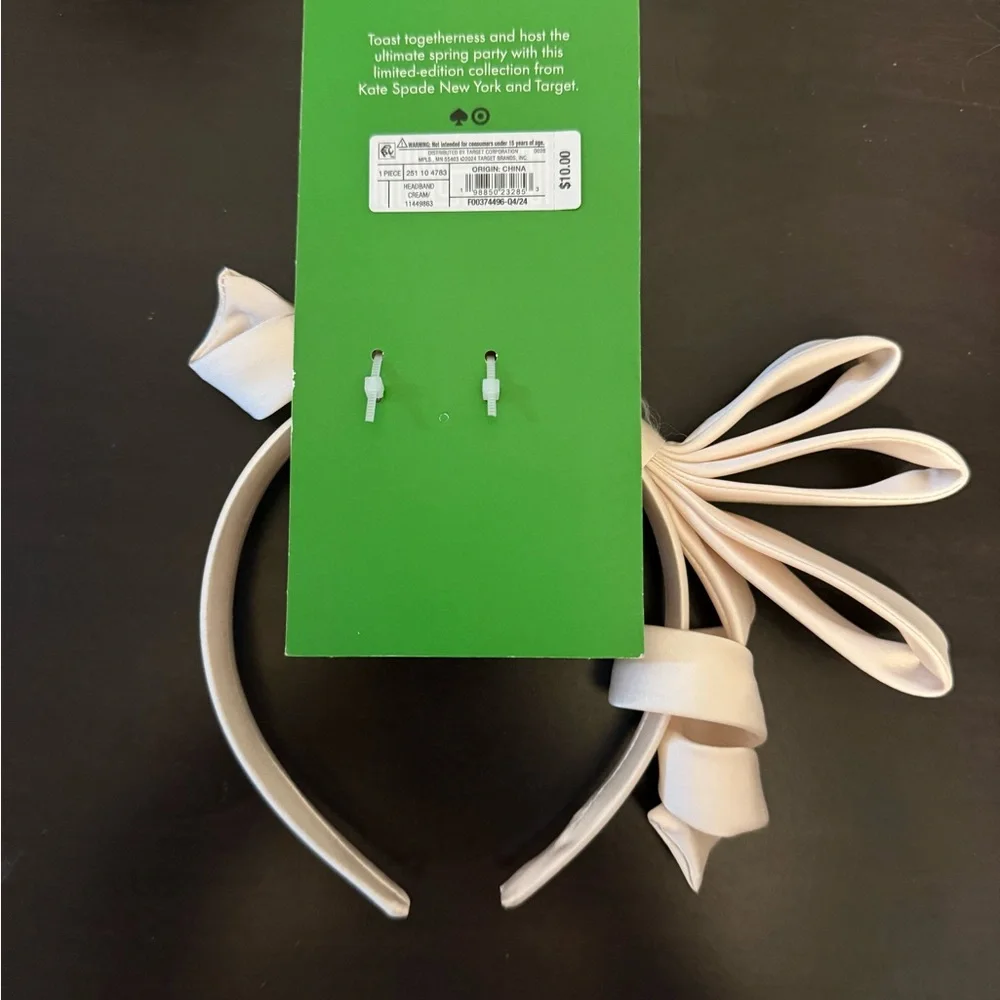 NWT Ribbon Bow Headband - Kate Spade New York x Target™ Cream